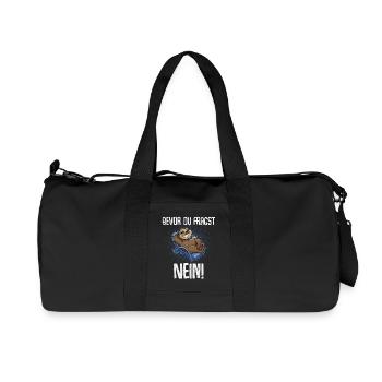 Bevor Du Fragst Nein! - Recycelte Canvas-Sporttasche von Stanley/Stella - Schwarz - Vorne