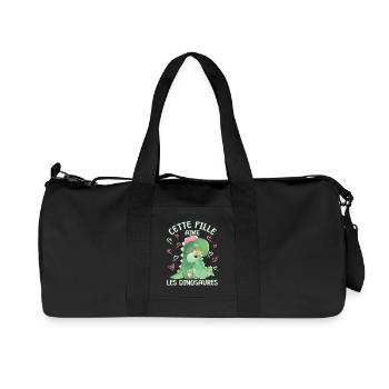 Dieses Mädchen Liebt Dinosaurier - Recycelte Canvas-Sporttasche von Stanley/Stella - Schwarz - Vorne