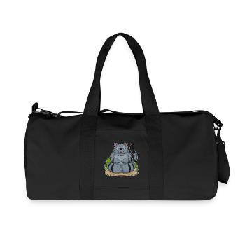 Cat Yoga Fitness Meditation - Recycled Canvas Sports Bag by Stanley/Stella - black - Front