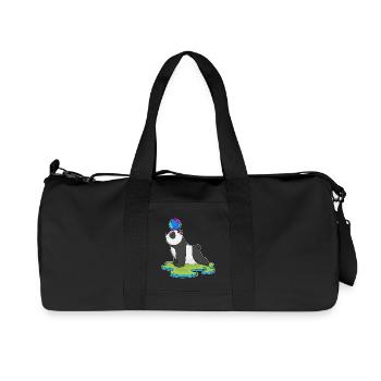 Panda Yoga Fitness Gymnastik - Recycelte Canvas-Sporttasche von Stanley/Stella - Schwarz - Vorne