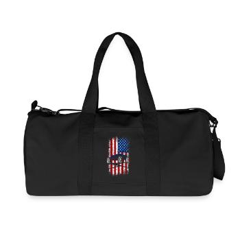Usa American flag Rc car racer - Recycled Canvas Sports Bag by Stanley/Stella - black - Front
