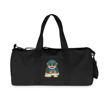 Cartes de poker Monkey Poker - Sac de sport en toile recyclée Stanley/Stella - noir - Devant