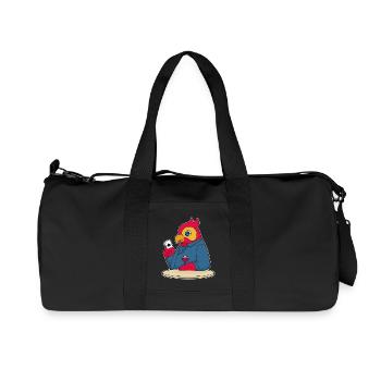 Cartes de poker Parrot Poker - Sac de sport en toile recyclée Stanley/Stella - noir - Devant