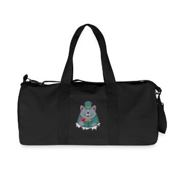 Cat Poker Cartes de poker - Sac de sport en toile recyclée Stanley/Stella - noir - Devant