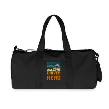 Husband dad cab driver hero - Recycled Canvas Sports Bag by Stanley/Stella - black - Front