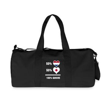 Le Japon et les Pays-Bas génie / GIFT - Sac de sport en toile recyclée Stanley/Stella - noir - Devant