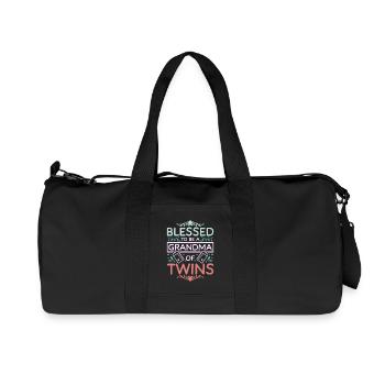 Nana Grandma of twins - Recycled Canvas Sports Bag by Stanley/Stella - black - Front
