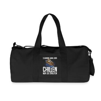 Studieren Kann Jeder Chillen Nur Die Coolsten - Recycelte Canvas-Sporttasche von Stanley/Stella - Schwarz - Vorne