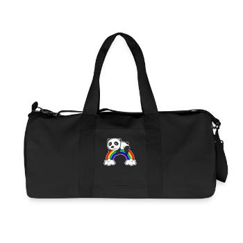 Rainbow Panda - Recycled Canvas Sports Bag by Stanley/Stella - black - Front