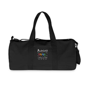 1990 - Born 1990 - Fantastic since 1990 - Recycled Canvas Sports Bag by Stanley/Stella - black - Front