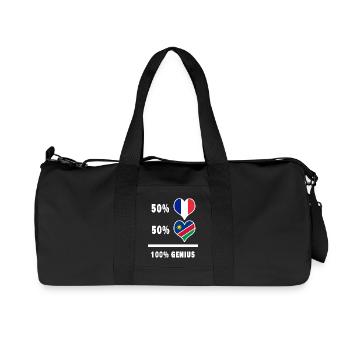 La France et la Namibie génie / cadeau - Sac de sport en toile recyclée Stanley/Stella - noir - Devant