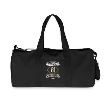 81. Geburtstag Lustig Geschenk - Recycelte Canvas-Sporttasche von Stanley/Stella - Schwarz - Vorne