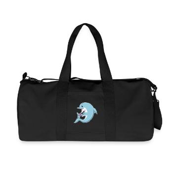 Delfin Perle - Recycelte Canvas-Sporttasche von Stanley/Stella - Schwarz - Vorne