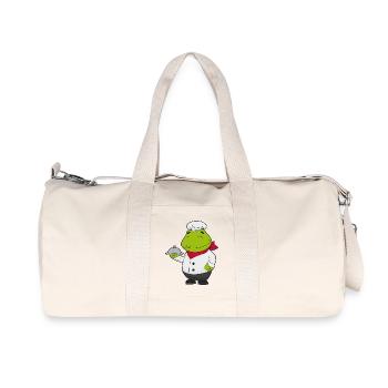 Frosch Koch Servierglocke Kochen - Recycelte Canvas-Sporttasche von Stanley/Stella - Naturweiß - Vorne