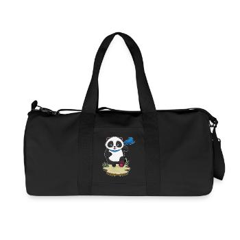 Panda Jogger Jogging Sport - Sac de sport en toile recyclée Stanley/Stella - noir - Devant