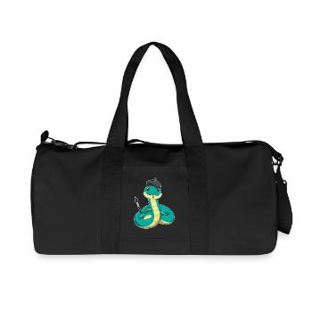Snake Painter Brush Painting - Recycled Canvas Sports Bag by Stanley/Stella - black - Front
