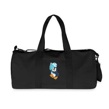 Poisson pingouin - Sac de sport en toile recyclée Stanley/Stella - noir - Devant