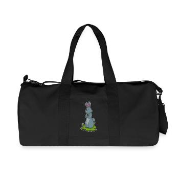 Hase Blumen - Recycelte Canvas-Sporttasche von Stanley/Stella - Schwarz - Vorne