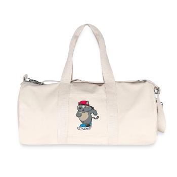 Katze Eislaufen Schlittschuhe - Recycled Canvas Sports Bag by Stanley/Stella - natural - Front