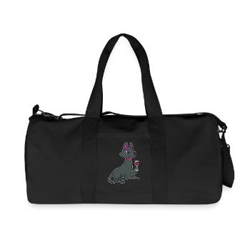 Vin rouge Cat - Sac de sport en toile recyclée Stanley/Stella - noir - Devant