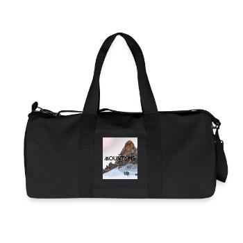 Montagne enneigée - Sac de sport en toile recyclée Stanley/Stella - noir - Devant
