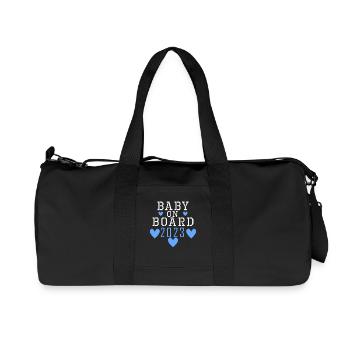 Baby 2023 Son Pregnant 2023 Pregnancy - Recycled Canvas Sports Bag by Stanley/Stella - black - Front