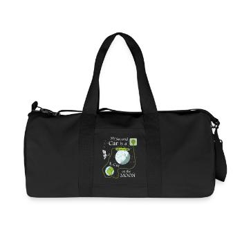 E-car on the moon - Recycled Canvas Sports Bag by Stanley/Stella - black - Front