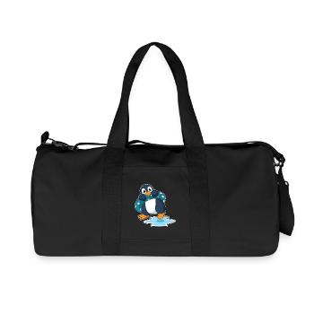 Été de la piscine Penguin - Sac de sport en toile recyclée Stanley/Stella - noir - Devant