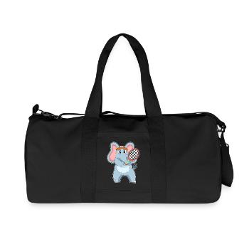Elephant Tennis Racket - Recycled Canvas Sports Bag by Stanley/Stella - black - Front