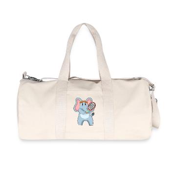 Elephant Tennis Racket - Recycled Canvas Sports Bag by Stanley/Stella - natural - Front