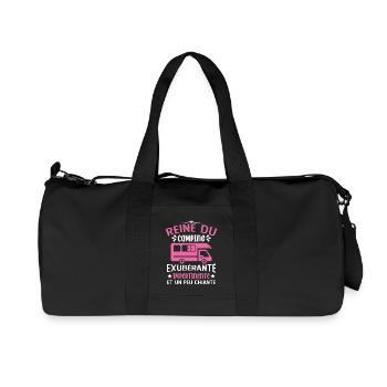 La Reine Du Camping Campeuse Cadeau Campeur Femme - Sac de sport en toile recyclée Stanley/Stella - noir - Devant