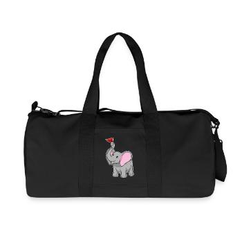 Elephant Flag - Recycled Canvas Sports Bag by Stanley/Stella - black - Front