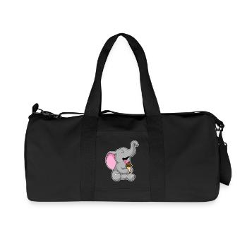 Elefant Waffeleis - Recycelte Canvas-Sporttasche von Stanley/Stella - Schwarz - Vorne