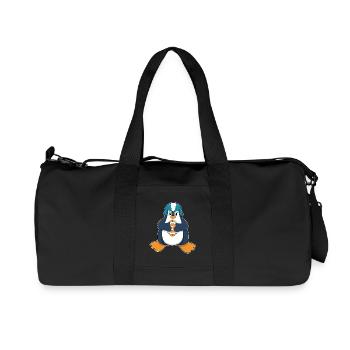 Sports de football américain des Penguins - Sac de sport en toile recyclée Stanley/Stella - noir - Devant