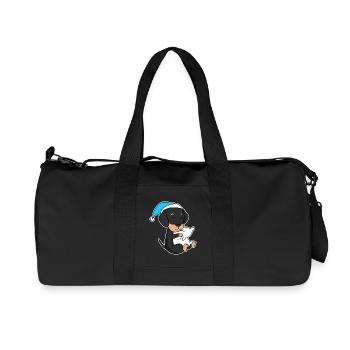 Chien Race de chien Teckel Teckel - Sac de sport en toile recyclée Stanley/Stella - noir - Devant