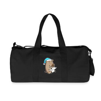 Sanglier Bébé Cochon - Sac de sport en toile recyclée Stanley/Stella - noir - Devant