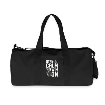 Sea turtle stay calm and swim on - Recycelte Canvas-Sporttasche von Stanley/Stella - Schwarz - Vorne