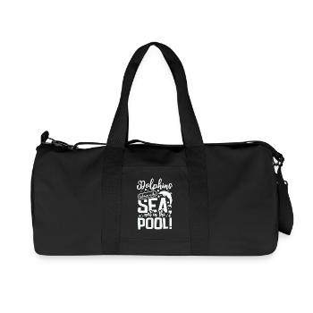 Dolphins belong in the sea not in the pool - Recycelte Canvas-Sporttasche von Stanley/Stella - Schwarz - Vorne