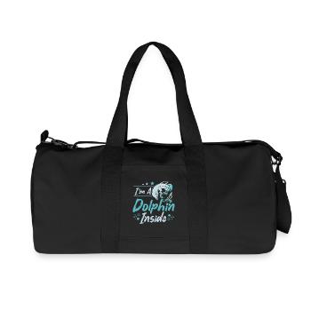 I'm a dolphin inside - Recycelte Canvas-Sporttasche von Stanley/Stella - Schwarz - Vorne