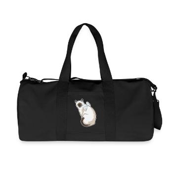 Ailes d’ange de chat - Sac de sport en toile recyclée Stanley/Stella - noir - Devant