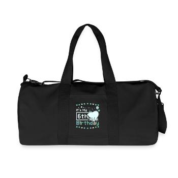 Polar bear 6 years old it's my 6th birthday - Recycled Canvas Sports Bag by Stanley/Stella - black - Front