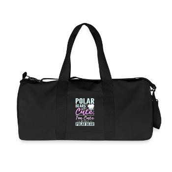 Polar bears are cute I'm cute so I'm a polar bear - Recycelte Canvas-Sporttasche von Stanley/Stella - Schwarz - Vorne
