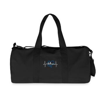 Bochum Heartbeat Bochum Skyline Home Ruhrpott - Recycled Canvas Sports Bag by Stanley/Stella - black - Front