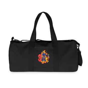 3ème anniversaire Garçon 3 ans Ninja - Sac de sport en toile recyclée Stanley/Stella - noir - Devant
