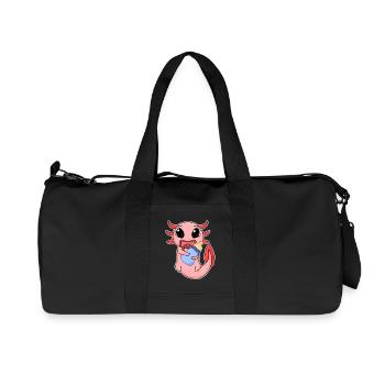 Baby Axolotl - Recycelte Canvas-Sporttasche von Stanley/Stella - Schwarz - Vorne