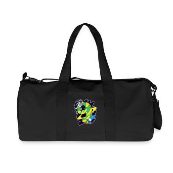 Boy 9 years old - 9th birthday gift - Recycled Canvas Sports Bag by Stanley/Stella - black - Front