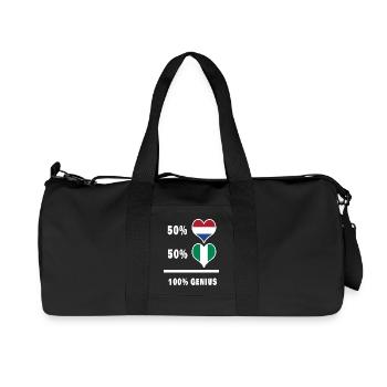 Nigéria et Pays-Bas Conception ingénieuse du drapeau - Sac de sport en toile recyclée Stanley/Stella - noir - Devant