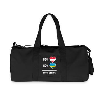 Österreich und Ruanda genial / Geschenk - Recycelte Canvas-Sporttasche von Stanley/Stella - Schwarz - Vorne