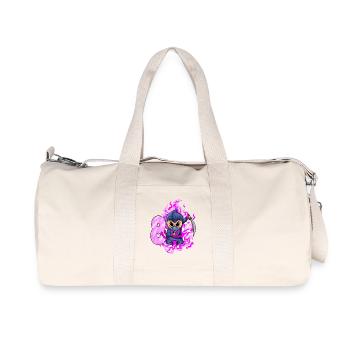 8th Birthday Girl 8 Years Old Ninja - Recycled Canvas Sports Bag by Stanley/Stella - natural - Front