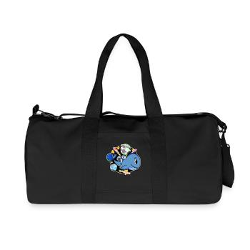 Astronaut in space with a whale - Recycled Canvas Sports Bag by Stanley/Stella - black - Front